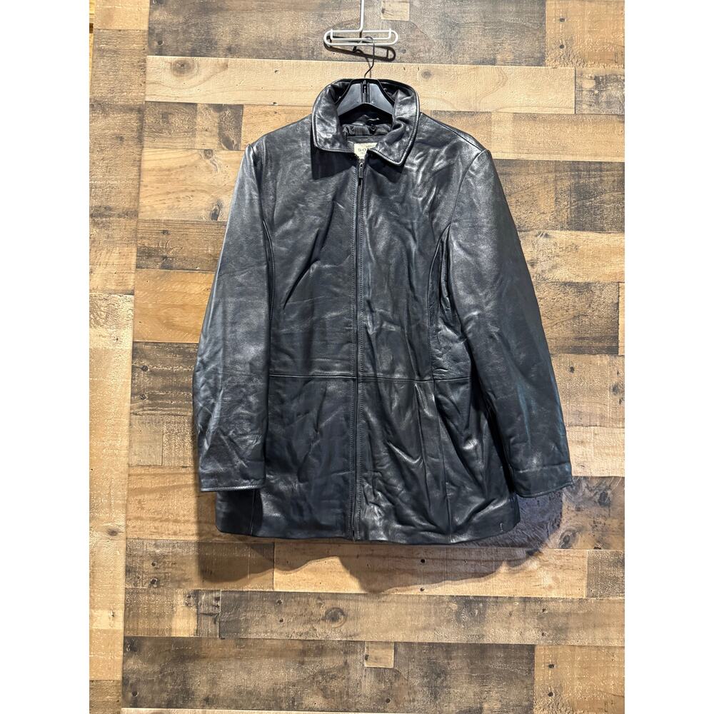 SONOMA- Black Leather Jacket- Women Size M